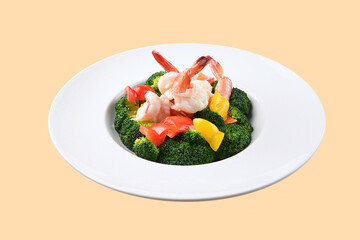 delicious grilled fresh chicken chop beef steak fish fillet seafood meat brown black pepper sauce salad in white plate on brown background premium western cafe halal food menu for restaurant set combo