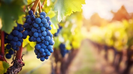 Naklejka premium bunch of grapes, Generative AI