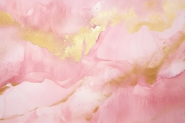 Fototapeta premium Pink watercolor gold background gold glitter backgrounds.