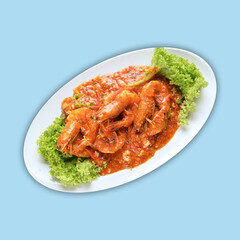 local cook live fresh catfish seafood fish chicken pork meat with spicy red dry chili curry sauce and vegetable rice asian Chinese banquet halal seafood steamboat cafe restaurant menu set combo crop