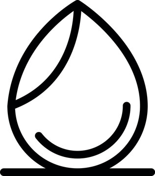 recommend clip art: Simple vector icon of a water drop falling down, isolated on a white background