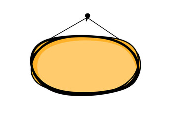 orange signboard hand drawn, sign board, placard hanging, shop door sign doodle blank