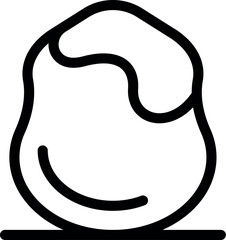 Simple icon depicting a hazelnut, ideal for projects related to healthy eating, veganism, and food allergies