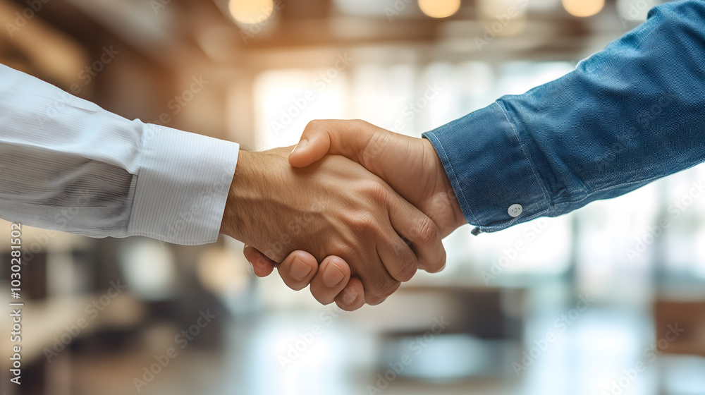 Wall mural handshake between business partners