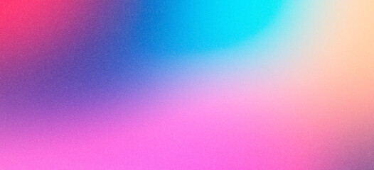 Colorful gradient background with a blend of pink, blue, and violet, grainy texture, perfect for digital presentations, posters, and web headers with a modern touch