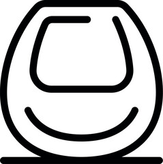 Simple outline icon representing the front view of a modern high speed train