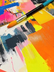 Obraz premium Vibrant Abstract Art Piece on Display