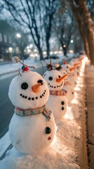 Obraz premium Snowman Parade, Snowmen