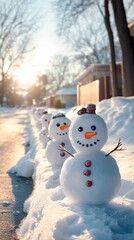Obraz premium Snowman Parade, Snowmen