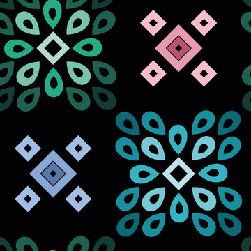  The Colorful Simple Geometric Seamless Pattern