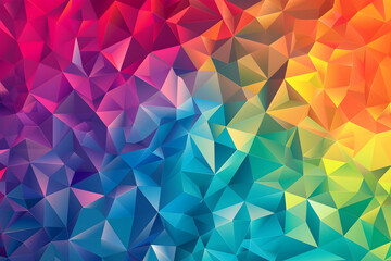 Obraz premium Abstract background with geometric triangles in various colors.