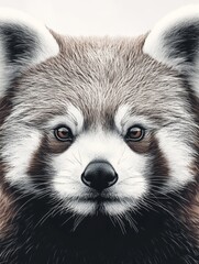 Traditional Chinese Ink Painting of a Red Panda in Chaos, Abstract Art for Wall Decoration or Wildlife Inspiration Generative AI