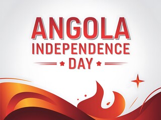 Angola Independence Day Celebration with Red and Orange Flames