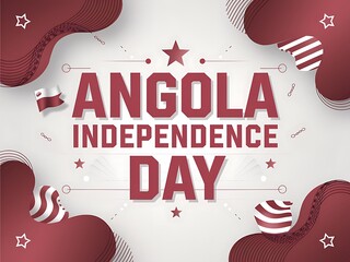 Angola Independence Day Celebration with Flag and Stars