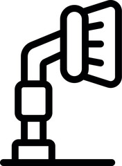 This icon of a street cleaning brush represents the concept of urban hygiene maintenance