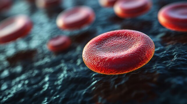 Detailed View of Platelets in Blood
