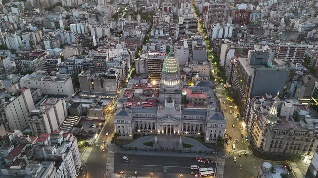 Circular Aerial View Argentine National Congress 1