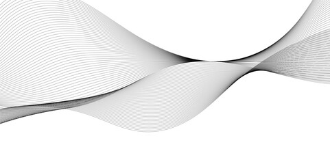 Abstract grey wavy lines background. Digital frequency track equalizer. Abstract frequency sound wave lines and technology curve lines background. Abstract background with business lines background. 