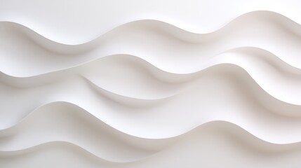 Fototapeta premium Elegant waves: modern white background design with subtle curves