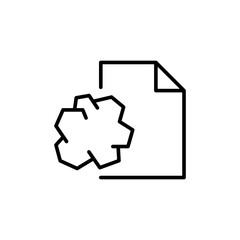 Paper trash outline icons, minimalist vector illustration ,simple transparent graphic element .Isolated on white background