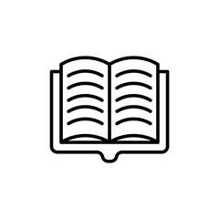 Book outline icons, minimalist vector illustration ,simple transparent graphic element .Isolated on white background