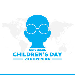 Universal Children's Day. November 20, Universal Children’s Day. Children’s Day creative concept.banner, post, ads, poster design template.