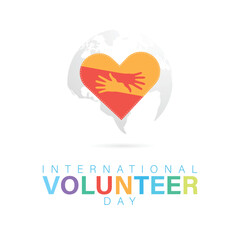 International Volunteer Day for Economic and Social Development. December 5. Holiday concept. Template for background, banner, card, poster with text inscription. Vector EPS10 illustration.