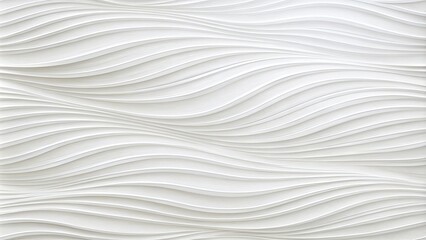 Obraz premium Abstract White Wavy Pattern With Soft Lines, A Textural Background With Subtle Depth And Flowing Curves