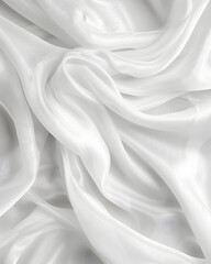 Obraz premium White simple satin fabric background. 