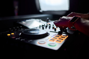 Audio Mixing Console in a Recording Studio with advanced sound production capabilities