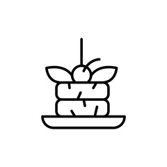 Appetizer outline icons, minimalist vector illustration ,simple transparent graphic element .Isolated on white background