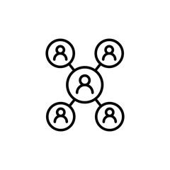 Community outline icons, minimalist vector illustration ,simple transparent graphic element .Isolated on white background