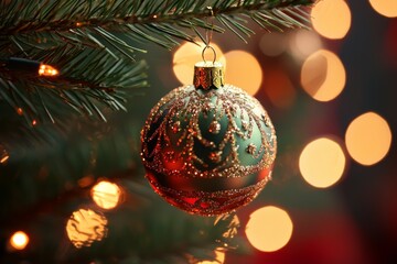 Christmas Season Background with Christmas Bauble Ornaments