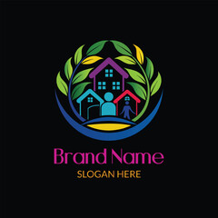 Residence Care Adult Family Home care Logo Design