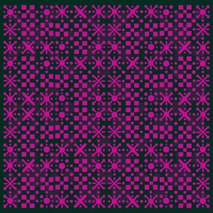 Pattern. Pink and dark blue  geometric pattern. Ornament 