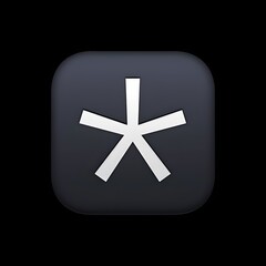 Fototapeta premium 3D Asterisk Symbol Emoji – Special Character Icon 