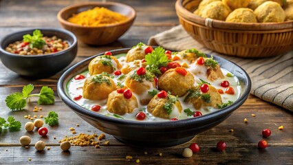 Indian street food dahi vada chaat