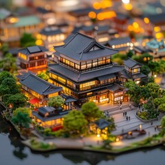 Obraz premium Kyoto's Majestic Cityscape in Kansai, Japan
