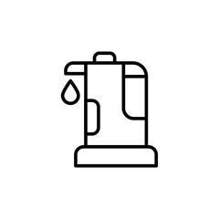 Soap dispenser outline icons, minimalist vector illustration ,simple transparent graphic element .Isolated on white background