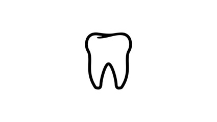 Tooth, Dental Shape Logo, black isolated silhouette