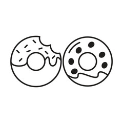 Donuts icon vector on white background