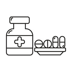 drug icon vector on white background