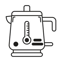 Electric kettle icon vector on white background