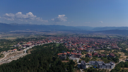 Ariel View of Bansko city in Bulgaria