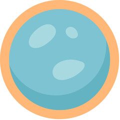 Water bowl top view for painting, pottery and other craftwork processes. Concept of craft, DIY activities, and creative projects, suitable for children's workshops or art classes.