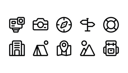 Travel icon pack line style