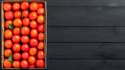 Vibrant array of fresh apples displayed in a rustic wooden box on a dark surface perfect for autumn recipes and healthy eating inspiration