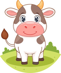 cartoon cow ai generative