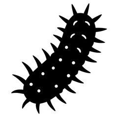 3d rendered illustration of a sea cucumber  virus on white