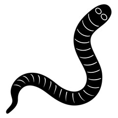 black and white earthworm